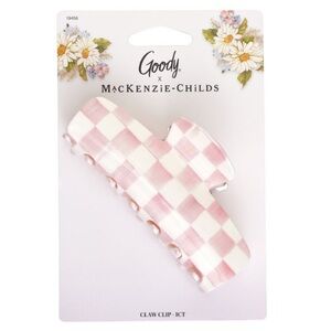 Goody x MacKenzie-Childs Pink Check Claw Hair Clip